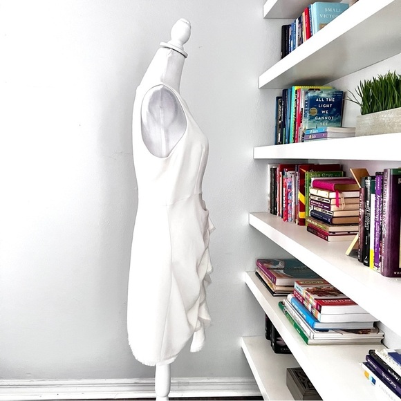 Cinq a Sept Bethel Ruffle Mini Dress Ivory size 12 - Picture 8 of 16